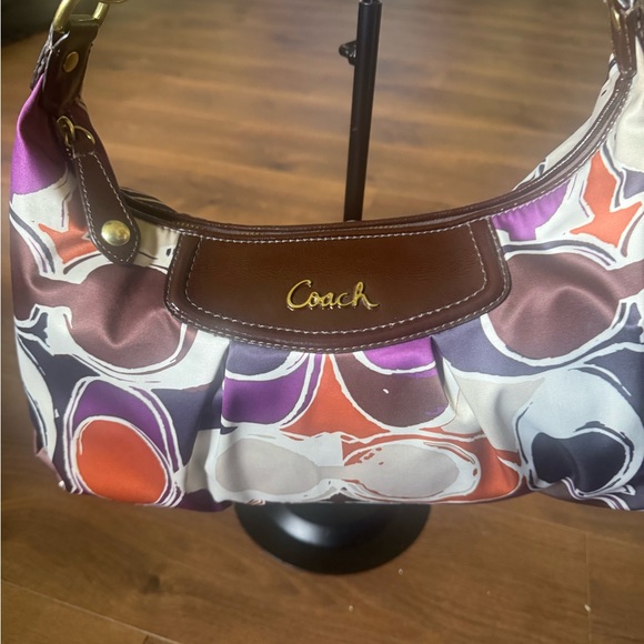 Coach F20063 Ashley Hand Drawn Scarf print shoulder bag EUC - Picture 1 of 8
